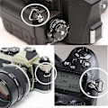 Miniatyrbillede 2 af 5: 4 stk. Stærk Kamerarem Trekant Split Ringe Adapter Til Panasonic/fuji Dslr