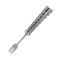 Miniatyrbild 4 av 5: Butterfly Gaffel Butterfly Träningsredskap Utomhus Bordsservis Butterfly Träningsgaffel för Jakt Grilla Picknick Vandring Resa Argent handle 23cm
