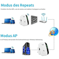 Pikkukuva 4 / 5: WLAN-vahvistin, WLAN-toistin 300 Mbit/s 2,4 GHz, WiFi-kantaman laajennin nopealla Ethernet-portilla, WPS-painike, mini WLAN-vahvistin vastaanotin yhteensopiva