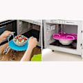 Miniatyrbillede 5 af 5: Multifunktionel mikrobølgeovn Sh og dampstativ Pink