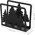 Miniatyrbillede 2 af 5: Servietholder i metal, fyrretræsmønster, fritstående design til borde