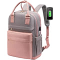 Miniatyrbild 1 av 6: Stor Reseryggsäck: Vattenresistent, med Separat Skofack, USB-Laddningsport och Multifunktionell Stöldskyddsdesign. Väska för Rosa