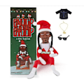 Miniatyrbilde 1 av 2: Snoop On A Stoop Julenisse Dukke Svart Julenisse Dukke 11,8 Tommer Håndlaget Hip Hop Dukke Plysj Lekegaver For Hjem Hage