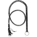 Miniatyrbild 1 av 4: Svart piska i konstläder, kostympiska, handgjord bullwhip, piska som kostymtillbehör, present