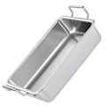 Miniatyrbild 1 av 5: Serveringsbrickor Non-stick Multifunktionell Rektangulär Metallbricka i Rostfritt Stål för Kök Silver 2