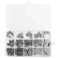 Miniatyrbillede 1 af 5: 140 stk. Kileakselsortiment 10 mm x 12 mm x 16 mm x 20 mm x 25 mm x 30 mm Kileaksel Rundet Fjederkile Parallel Drivaksel Kilesæt
