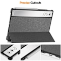 Miniatyrbillede 4 af 5: Til Lenovo Yoga Tab Plus Etui Anti-Drop Læder Stand Tablet Cover - Grå Multicolor Grey