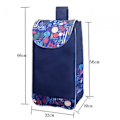 Miniatyrbillede 5 af 5: Indkøbsvogn Erstatningstaske Stor Kapacitet Oxford Stof Vandtæt til Brugsvogn Slidstærk med Sidelommer og Baglomme Trolley Taske Style C Thickened