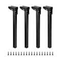 Miniatyrbillede 1 af 5: 4 Stykker Foldbare Bordben Sammenklappelige Bordben Multifunktionelle Bærbare Stabile til Natborde Bænk Computerbord Tilbehør Black Height 40cm