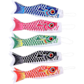 Miniatyrbillede 1 af 5: 5 X Japansk Karpe Vindpose, Streamere, Fiskeflag, Drage, Koinobori, 40cm