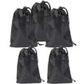 Förvaringspåsar med dragsko 5-pack 33×40 cm Svart