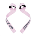 Miniatyrbild 1 av 5: Viktlyftningsremmar Vadderade Handledsstyrka Träningsstöd Marklyftsremmar För Män Pink NEVER GIVE UP 2pcs