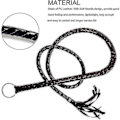 Miniatyrbillede 3 af 4: Kunstlæder Sort Pisk Kostume Pisk Håndlavet Bullwhip, Pisk Kostume Tilbehør Gave