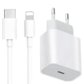 Miniatyrbilde 1 av 4: For Iphone 20w Lader Apple 11/12/13 Usb-c Til Lightning Strømadapter 1m Datakabel Eu Plugg