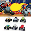 Pikkukuva 4 / 5: 6 kpl Blaze ja Monster Machines -lelut, Autot Kilpa-autot Rekat Lasten lelu