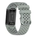 Miniatyrbillede 2 af 5: Blød Silikone Sports Udskiftningsurrem med Åndbare Huller til Fitbit Charge 6/5 Multicolor Style D
