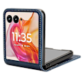Miniatyrbillede 4 af 5: Læder Telefon Cover til Motorola Razr 50 Ultra Blue