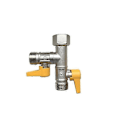 Miniatyrbillede 1 af 4: 3-vejs Bruseafleder Ventil, G1/2\" Massiv Messing Brusearm Afleder Ventil T-Afleder Universal T-Adapter Ventil Udskiftning T-Stykke Vand D