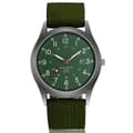Herr Luminous Quartz Klocka Casual Klocka Med Vävt Nylonbälte Green