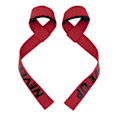 Miniatyrbild 1 av 5: Viktlyftningsremmar Vadderade Handledsstyrka Träningsstöd Marklyftsremmar För Män Red NEVER GIVE UP 2pcs