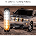 Miniatyrbillede 5 af 5: 4-pak Motorisering Blinkende Lys og Tilbehør - Ultra Slim Blå 6 LED Strobelys - LED Lysbjælke Mini Emergency Lysbjælke 18 Blinkende Tilstande 12V-24