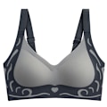 Miniatyrbild 1 av 8: Push-up Sömlös BH för Kvinnor, Utjämnande BH utan Bygel Anti-Häng Minimizer BH Blue Grey M