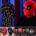 Miniatyrbild 2 av 6: Spiderman Mask med Ringfjärrkontroll för Ögonblinkning, Blinkande Ögon, Hjälm, Cosplayfest, Halloween Maskrekvisita Miles headband/can blink