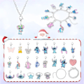 Miniatyrbild 2 av 9: Stitch Adventkalender 2024 Smycken Adventkalender 2024 Jul 24 Dagar Nedräkningskalender med DIY Armband Jul Semester Ornament Flickor Present