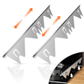 Miniatyrbild 2 av 7: 2-pack Spishällsskydd i Rostfritt Stål, Utrullbart Längdintervall Trim Kit Silver