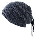 Miniatyrbild 5 av 6: Vinter Höst Unisex Pullover Mössa Ull Stickad Vuxen Varm Mössa navy