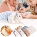 Miniatyrbild 1 av 10: Vintervarm Kattkoja Sovsäck Mysig Mjuk Husdjursbädd Halvinklädd Plysch Kattbädd Off White M