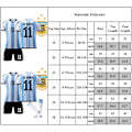 Miniatyrbild 2 av 2: NO.11 Di Maria Fotbollströja Barn Pojkar T-shirt Shorts Strumpor Tröja Sommar Träningsdräkt Set 22