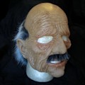Miniatyrbild 3 av 5: Gammal Man Latex Mask Vit Hårmask Huvudbonad Halloween Mask Skallig Morfar Mask Huvudöverdrag