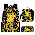 Miniatyrbild 1 av 2: Pikachu Ryggsäck Set - Skolväska, Lunchväska Pencial Cese Set Skolartiklar för Barn