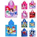 Miniatyrbild 2 av 2: Barn Disney Karaktär Luva Poncho Handduk Badrock Strand Semester Bad Simning #2 60*120cm