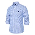 Miniatyrbild 2 av 6: Ralph Lauren Poloskjorta Herrar Långärmad Knappuppknäppning Strand Casual Broderad Skjorta Herrar Casual Skjortor Knappnedslagen Blus T-shirt Topp Blue 2XL
