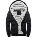 Miniatyrbild 5 av 7: Herr Fleece Jacka Vinter Långärmad Hoodie Kappa Toppar Red L