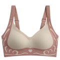 Miniatyrbild 1 av 8: Push-up Sömlös BH för Kvinnor, Utjämnande BH utan Bygel Anti-Häng Minimizer BH Pink Skin 2XL