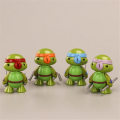 Miniatyrbild 5 av 7: 4 Pack/Set Ninja Turtles Figurer Leksaker Samlingar Modeller Små Prydnader Gåvor