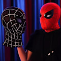 Miniatyrbild 5 av 6: Spiderman Mask med Ringfjärrkontroll för Ögonblinkning, Blinkande Ögon, Hjälm, Cosplayfest, Halloween Maskrekvisita Red Electric Headband+Ring Control