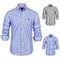 Miniatyrbild 5 av 6: Ralph Lauren Poloskjorta Herrar Långärmad Knappuppknäppning Strand Casual Broderad Skjorta Herrar Casual Skjortor Knappnedslagen Blus T-shirt Topp Blue 2XL