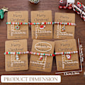 Miniatyrbild 2 av 4: Justerbart armband i rep med julkort och jultomte-strumpa-hänge Christmas stocking