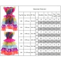 Miniatyrbild 7 av 7: Regnbågskarnevalskostym för flickor 4-12 år, glittrande paljett-tutu-outfit för födelsedag 110cm