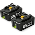 Miniatyrbillede 1 af 4: LiBatter batteri 2 stk BL1850B 18V 5,0 Ah lithium batteripakker Erstatning til Makita BL1850B BL1860B