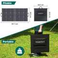 Miniatyrbillede 2 af 4: SWAREY 1000W bærbar elektrisk generator med foldbare solpaneler 100W solcellegenerator Ekstra lang driftstid Grön