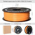 Miniatyrbild 2 av 4: GEEETECH Orange PLA 3D Filament 1,75 mm 1 kg tråd för 3D-skrivare, 1 kg 1 spole, 0,02 mm hög precision