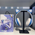Miniatyrbillede 3 af 4: Bluetooth Headset LED Genopladeligt og foldbart trådløst gaming-headset med indbygget mikrofon Unik gave blå