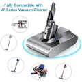 Miniatyrbild 4 av 4: 21,6V 6,0Ah Ersättningsbatteri för Dyson V7 Absolute V7 Animal V7 Fluffy V7 Sladdfri V7 Motorhead V7 SV11 Handdammsugare