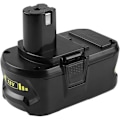 Miniatyrbillede 2 af 4: 18V 6,0Ah Li-ION erstatningsbatteri Ryobi One+ RB18L40 RB18L13 RB18L50 RB18L25 P108 P107 P122 P105 P102 P103 P104 Svart