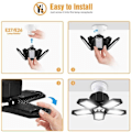 Miniatyrbild 4 av 4: Garagebelysning - LED - 80W - 15000 lumen - Deformbar - E27/E26 - 360°